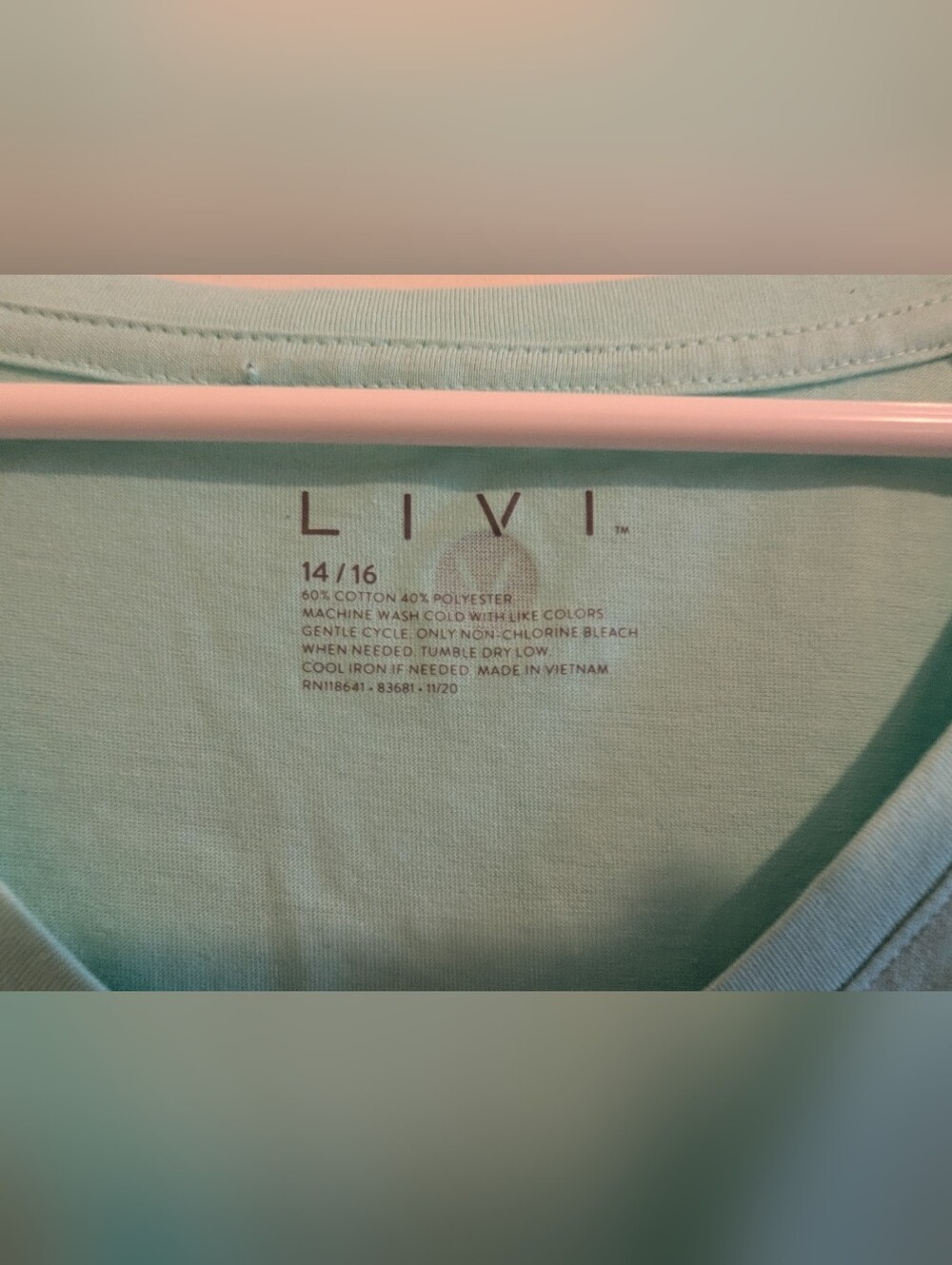 Livi Active Aqua Blue V-Neck Tee - Picture 5 of 5
